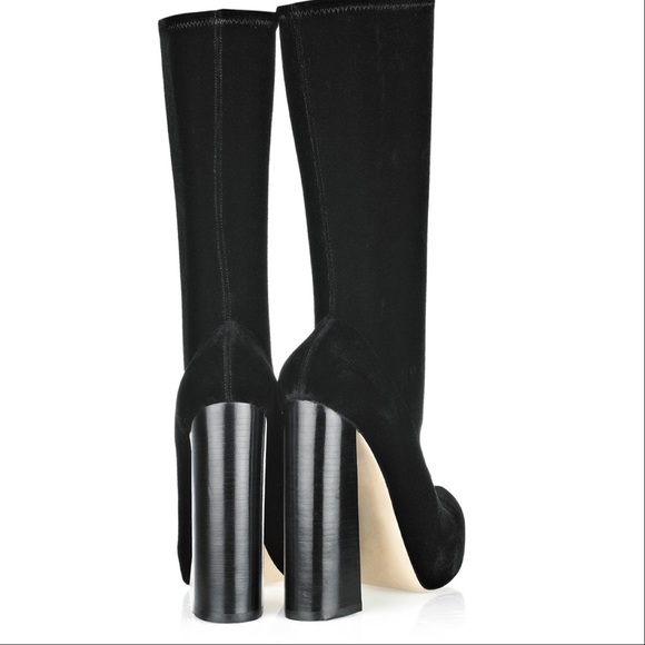 Alexander Wang Shoes - Alexander Wang Alana Velvet Platform Heeled Boots